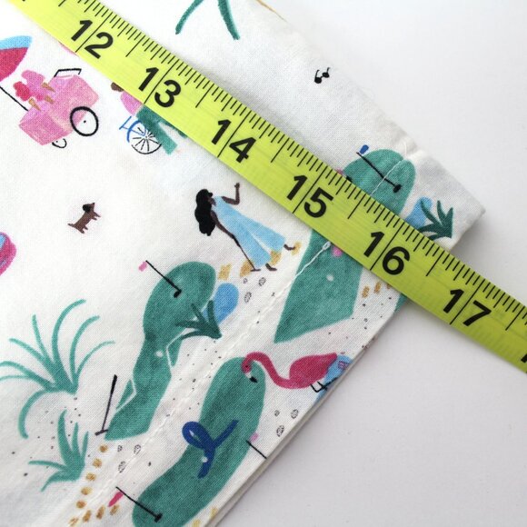 Love, Lilly size 00 Mini a-line skirt white summer fun beach scene print cotton - Picture 10 of 10